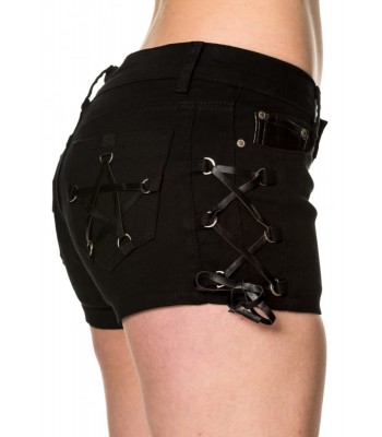 Women Banned Gothic Shorts Steampunk Denim Alternative Short Skirt For Women 